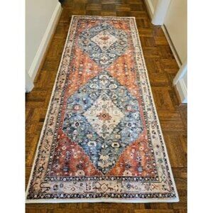 New Boho Tribal Runner Rug - 2x6 Hallway Bohemian Vintage Non-Slip Entryway